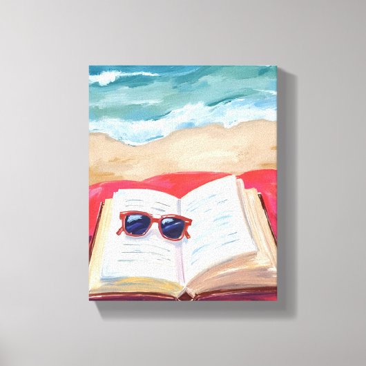 Toile Beach Read | Ocean Waves Watercolor Painting (Recto)