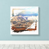 Toile Beach Waves Blue (Insitu (Plancher de Bois))