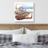 Toile Beach Waves Blue (Insitu(Chambre))