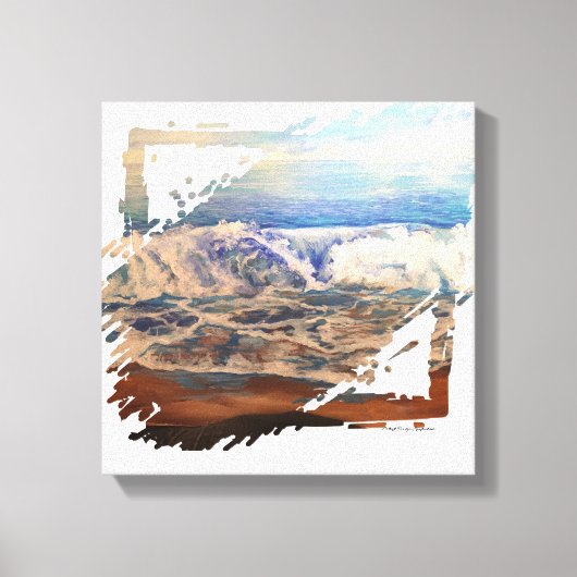 Toile Beach Waves Blue (Recto)