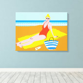 Toile Beachy Keen - Jaune (Insitu (Plancher de Bois))