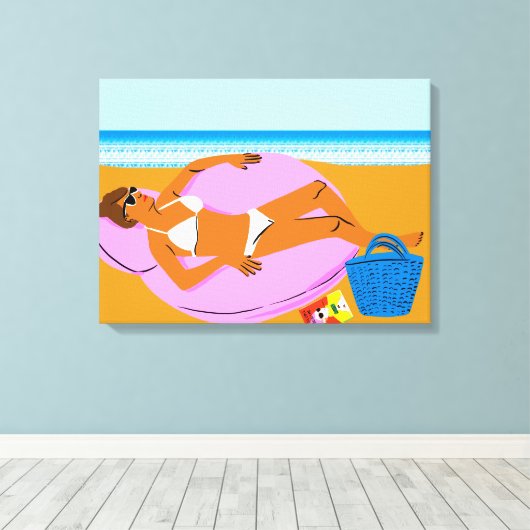 Toile Beachy Keen - rose (Insitu (Plancher de Bois))