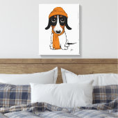 Toile Beanie Dog | Cute Piebald Dachshund (Insitu(Chambre))