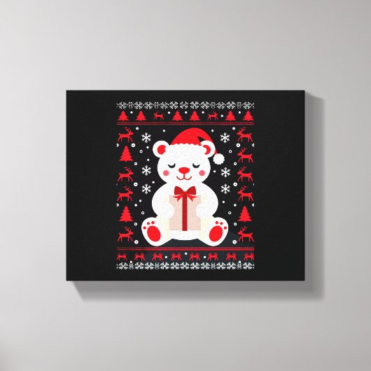 Toile Bear Christmas Christmas (1) (Recto)