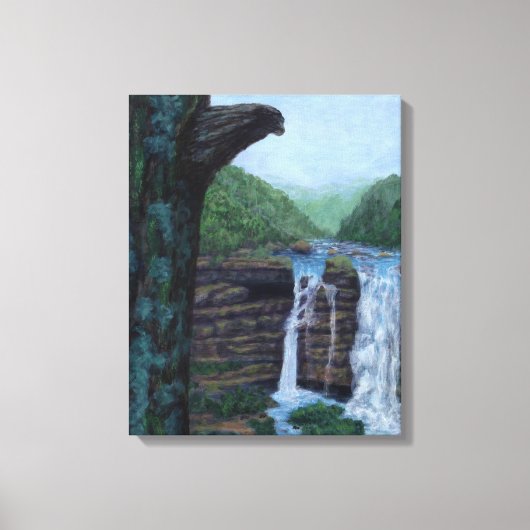 Toile Bear Falls Waterfall peinture (Recto)
