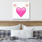 Toile Beating Pink Heart - Emoji (Insitu(Chambre))