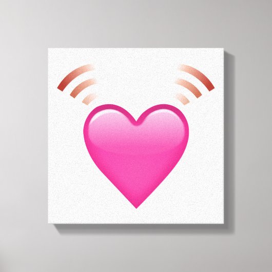 Toile Beating Pink Heart - Emoji (Recto)