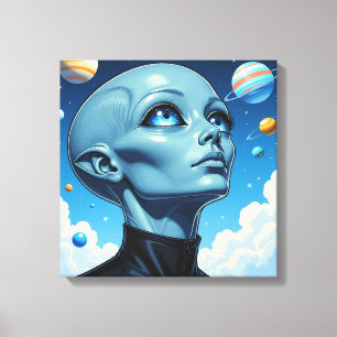 Toile Beau Alien extra-terrestre Être