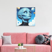 Toile Beau Alien extra-terrestre Être (Insitu(Salon))