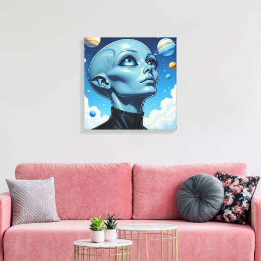 Toile Beau Alien extra-terrestre Être (Insitu(Salon))