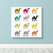 Toile Beau art amusant chameau (Insitu (Plancher de Bois))