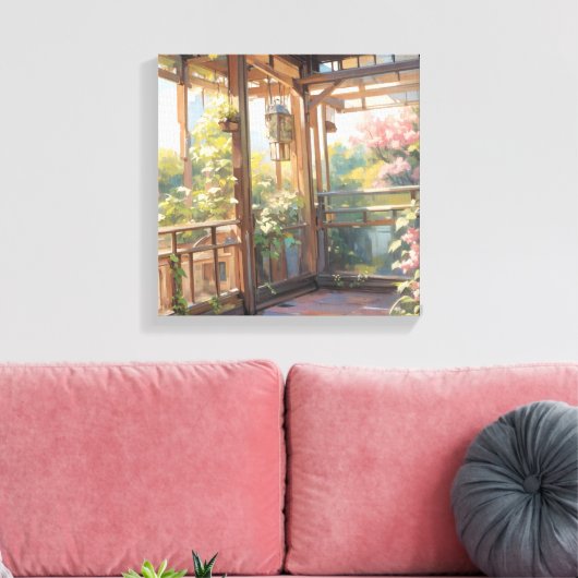 Toile Beau Balcon Vue panoramique Peinture Art (Insitu(Salon))