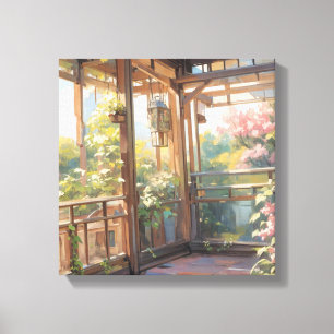 Toile Beau Balcon Vue panoramique Peinture Art