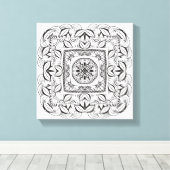 Toile Beau Carré décoratif Doodle 6 (Insitu (Plancher de Bois))