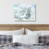 Toile Beau Cheval Blanc en Neige (Insitu(Chambre))