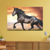 Toile Beau Cheval Noir (Insitu(Salon))