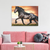 Toile Beau Cheval Noir (Insitu(Salon))