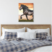 Toile Beau Cheval Noir (Insitu(Chambre))