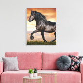 Toile Beau Cheval Noir (Insitu(Salon))