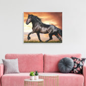 Toile Beau Cheval Noir (Insitu(Salon))