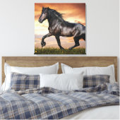 Toile Beau Cheval Noir (Insitu(Chambre))