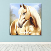 Toile Beau cheval Palomino (Insitu (Plancher de Bois))