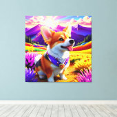 Toile Beau Chien de Corgi One (Insitu (Plancher de Bois))