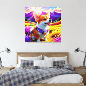 Toile Beau Chien de Corgi One (Insitu(Chambre))