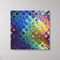 Beau cool carrés abstraits cercles verre brillant