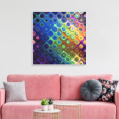 Toile Beau cool carrés abstraits cercles verre brillant (Insitu(Salon))