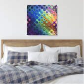 Toile Beau cool carrés abstraits cercles verre brillant (Insitu(Chambre))