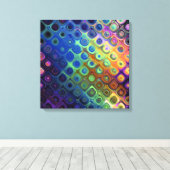 Toile Beau cool carrés abstraits cercles verre brillant (Insitu (Plancher de Bois))
