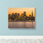 Toile Beau coucher de soleil à San Francisco (Insitu (Plancher de Bois))