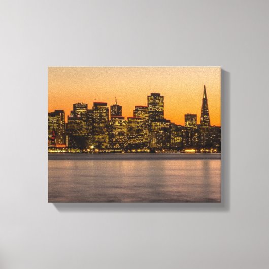 Toile Beau coucher de soleil à San Francisco (Recto)