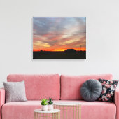 Toile Beau Coucher De Soleil Sur Les Champs (Insitu(Salon))