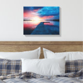 Toile Beau coucher de soleil sur un lac de Calme (Insitu(Chambre))