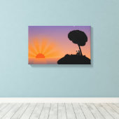 Toile Beau coucher de soleil | Zazzle_Growshop. (Insitu (Plancher de Bois))
