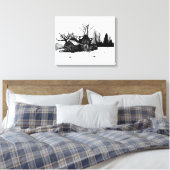 Toile Beau dessin d'encre Farmstead Wrapped Canvas (Insitu(Chambre))