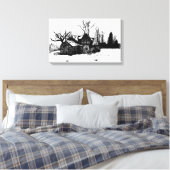 Toile Beau dessin d'encre Farmstead Wrapped Canvas (Insitu(Chambre))