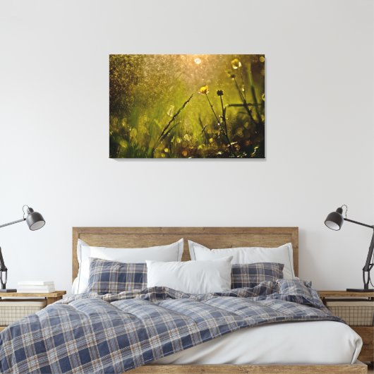 Toile Beau éclairage Misty Pluie Petites Fleurs (Insitu(Chambre))