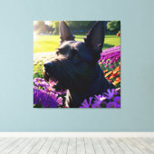 Toile Beau écossais Terrier Dog One (Insitu (Plancher de Bois))
