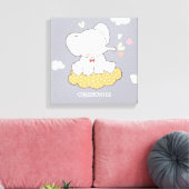 Toile Beau éléphant avec nuages pour la pépinière (Insitu(Salon))
