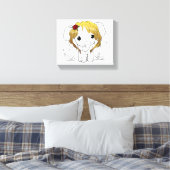 Toile Beau éléphant femelle aux cheveux jaunes (Insitu(Chambre))