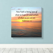 TOILE BEAU HÉBREWS 11:1 DESIGN DE LEVER (Insitu (Plancher de Bois))