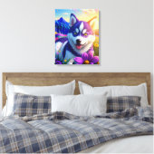 Toile Beau Husky Chien Trois (Insitu(Chambre))