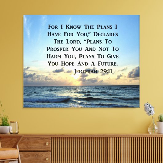 TOILE BEAU JEREMIAH 29:11 SCRIPTURE VERSE (Insitu(Salon))