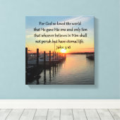 TOILE BEAU JOHN 3:16 SUNSET PHOTO DESIGN (Insitu (Plancher de Bois))