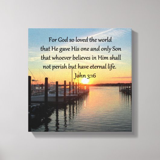 TOILE BEAU JOHN 3:16 SUNSET PHOTO DESIGN (Recto)