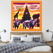 Toile Beau Kenya Animal Safari Joyeux Noël (Insitu(Chambre))