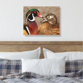 Toile Beau moment de contact entre des canards en bois (Insitu(Chambre))